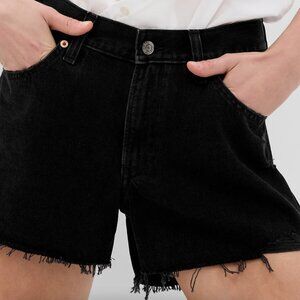 Low Rise Stride Denim Shorts in black EUC 29P